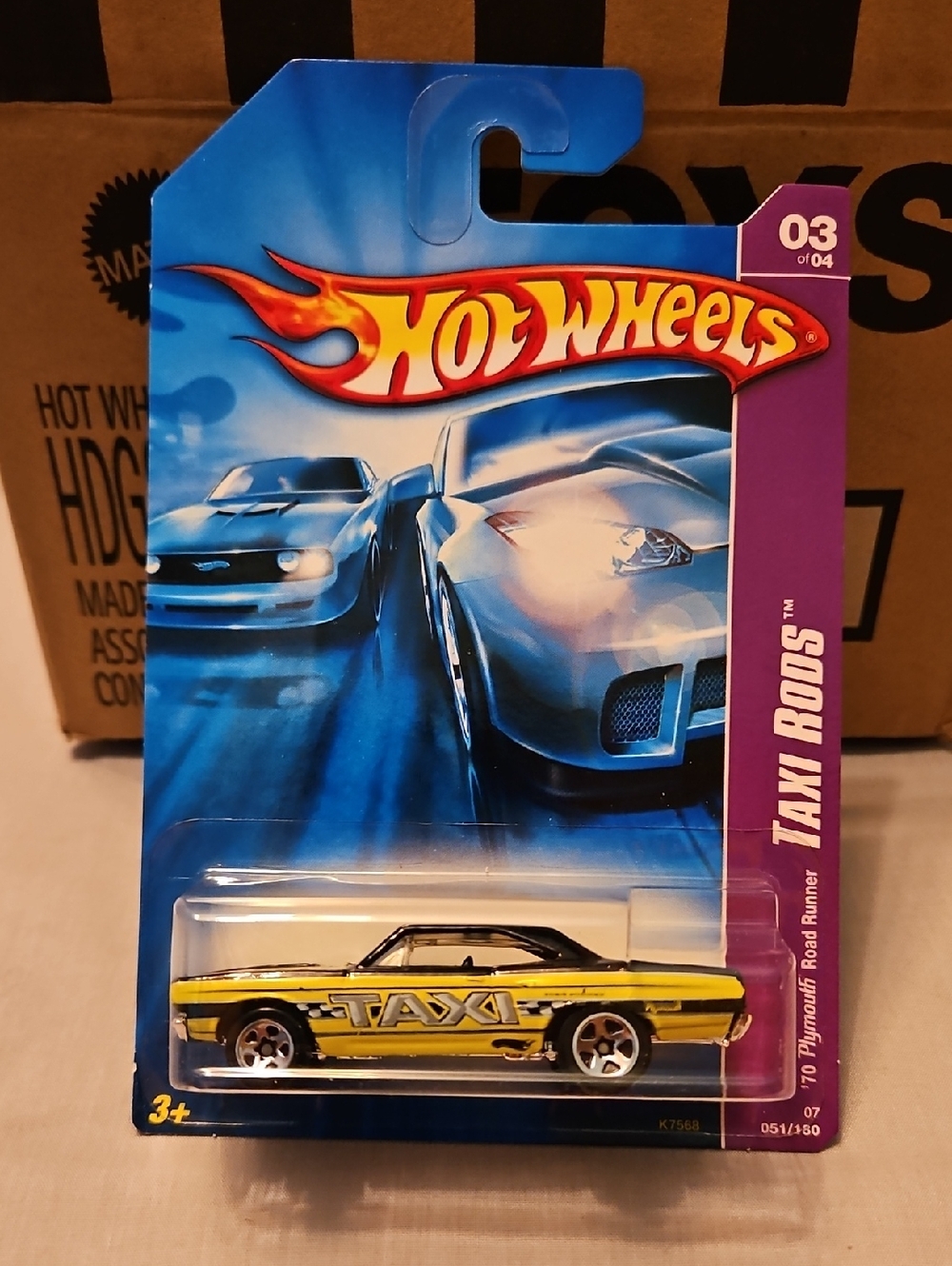 2007 Hot Wheels '70 Plymouth Road Runner Taxi Rods Error